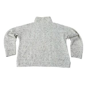 Madewell Women's Wool Blend Ribbed Mock Neck Sweater Boxy Size XL 23x23